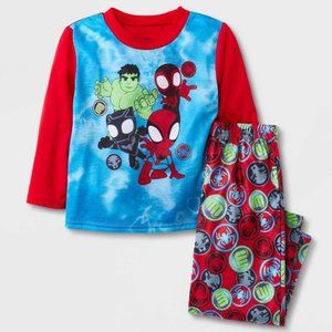 Toddler Boys' 2pc Marvel Spider-Man Pajama Set Red Size 2T